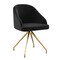 Martha Stewart Sora Upholstered Stationary Office Chair in Black/Polished Brass CH-222119-BK-GLD-MS - alternate 2